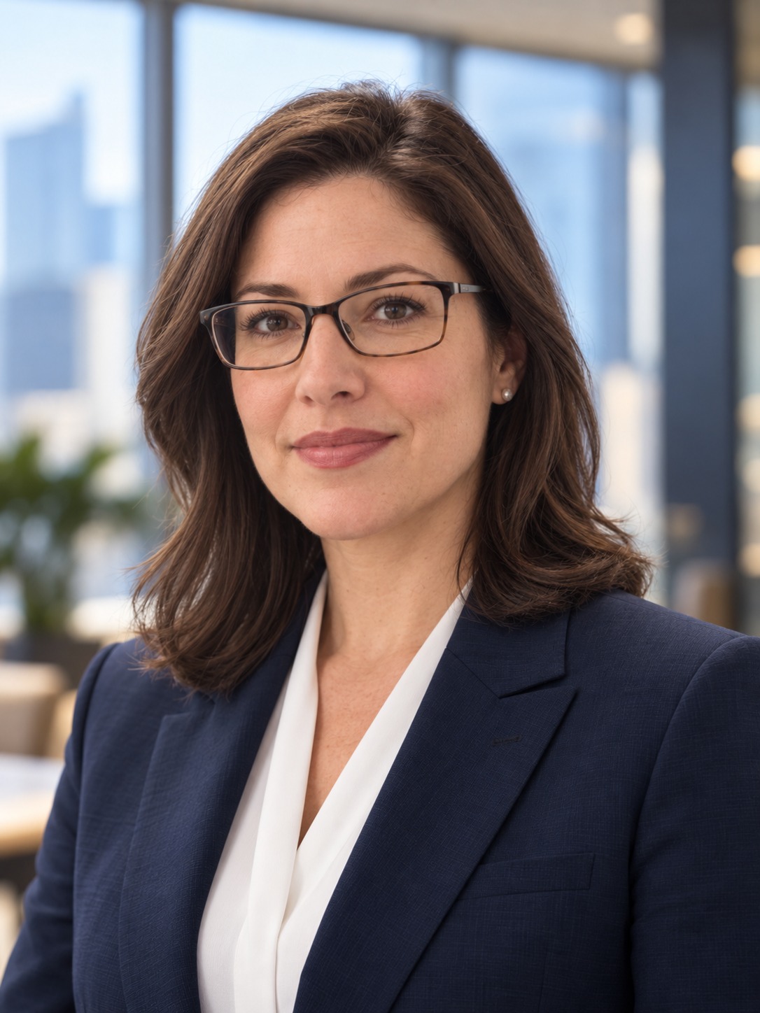 Leadership professional in a city workplace